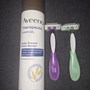 Aveeno Therapeutic Shave Gel with Razors